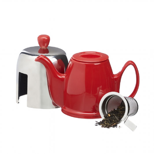 Teiera Con Cappuccio Termico Rossa