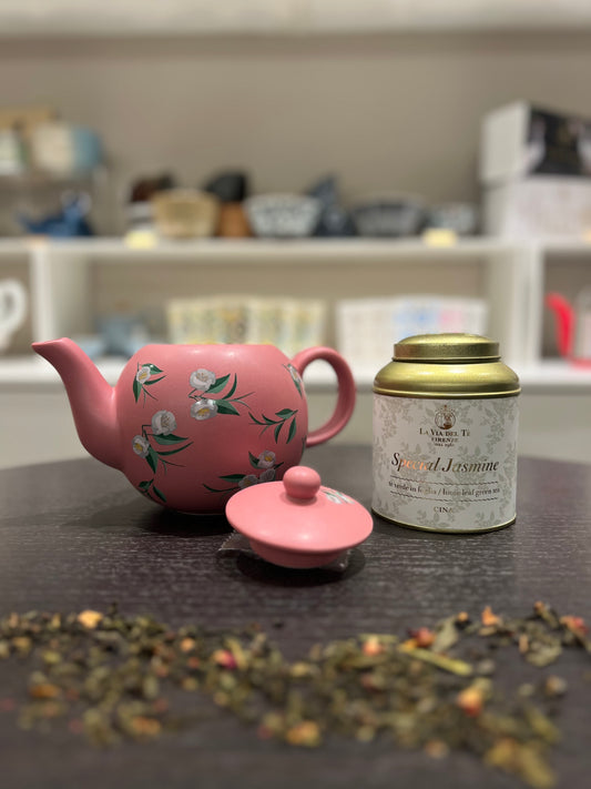 Teiera colorata & Barattolino di Tè